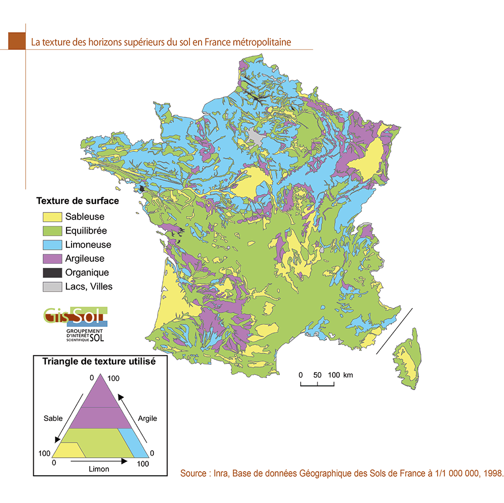 Gis Sol » La texture des horizons supérieurs du sol en France Gis Sol » La texture des horizons supérieurs du sol en France